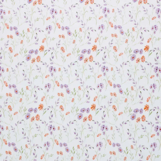 Rippenjersey, Sommerblume, creme