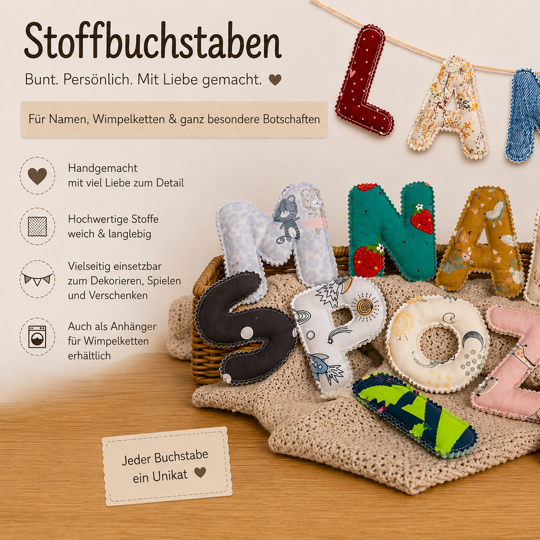 Stoffbuchstaben "Personalisierte Buchstaben"