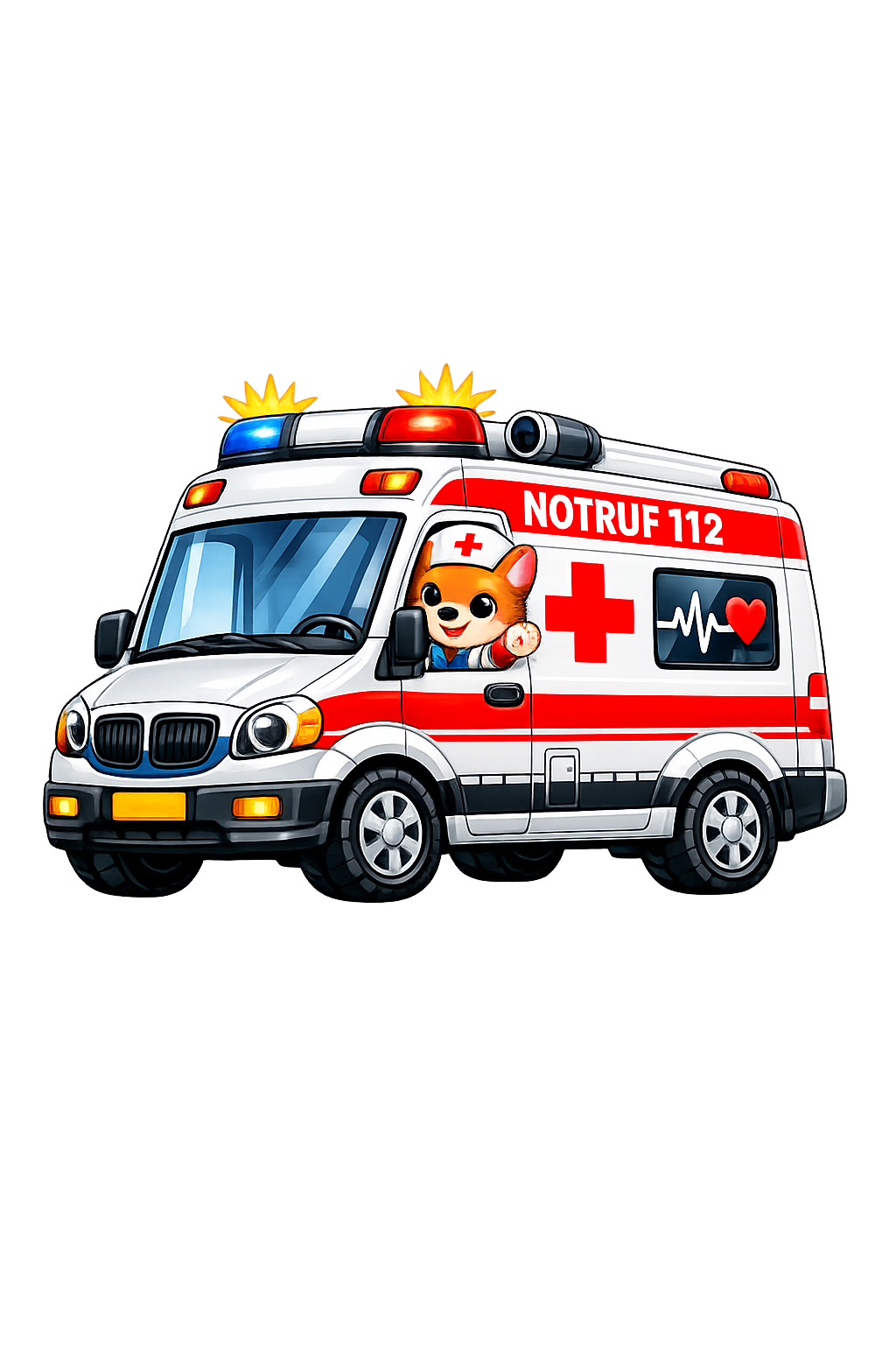 Bügelbild Krankenwagen 62