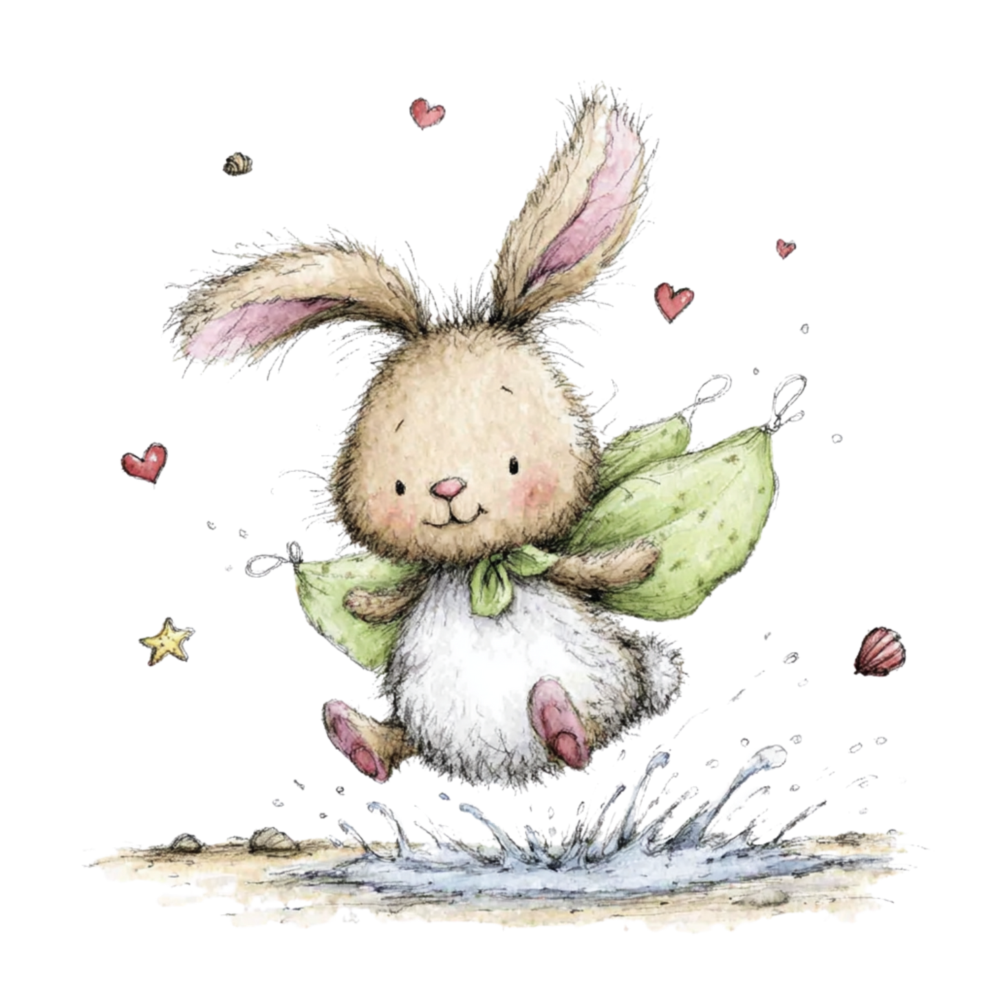 Bügelbild Hase 13