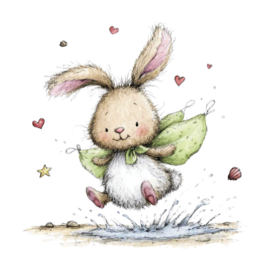 Bügelbild Hase 13