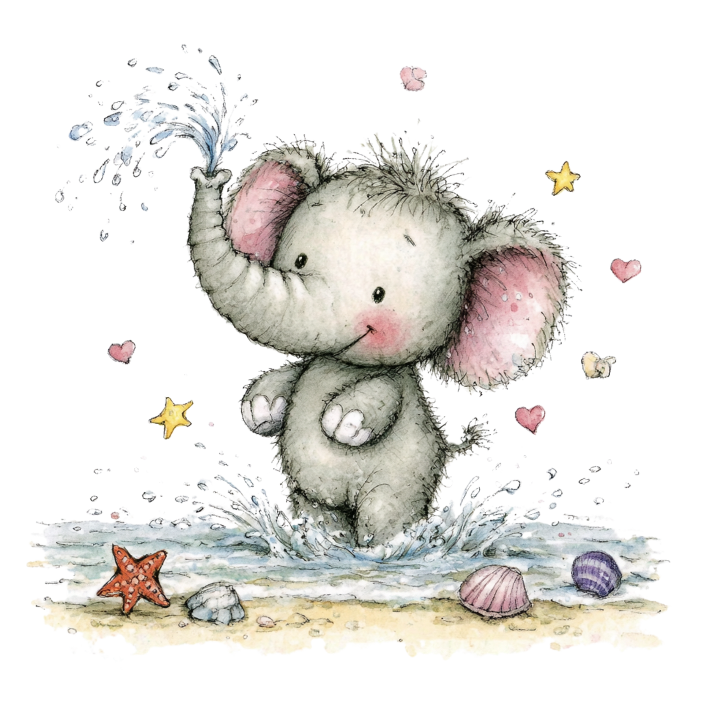Bügelbild Elefant 16