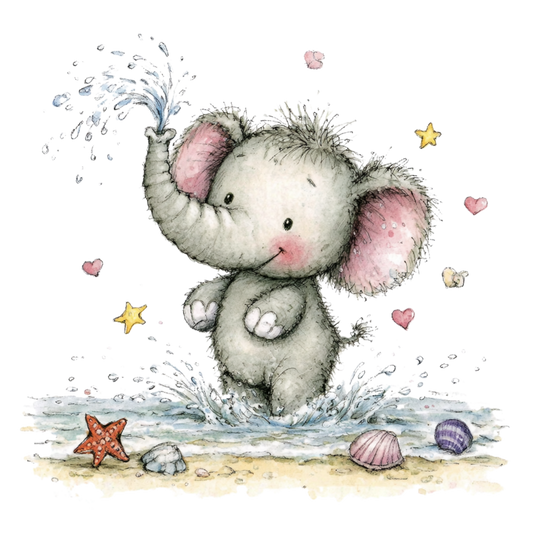 Bügelbild Elefant 16